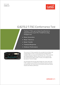 G.8273.2电信从时钟T-TSC标准一致性测试