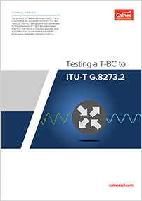 根据ITU-T G.8273.2 测试电信边界时钟(T-BC)